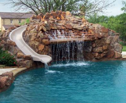 pool slide inground pool