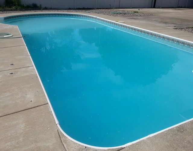 above ground pool green and cloudy