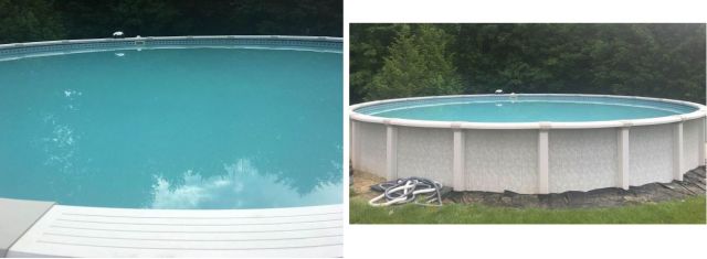 green water in above ground pool