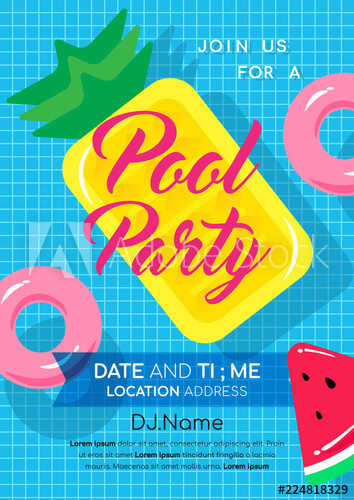 swimming pool party ideas and games for children adults pool party invite